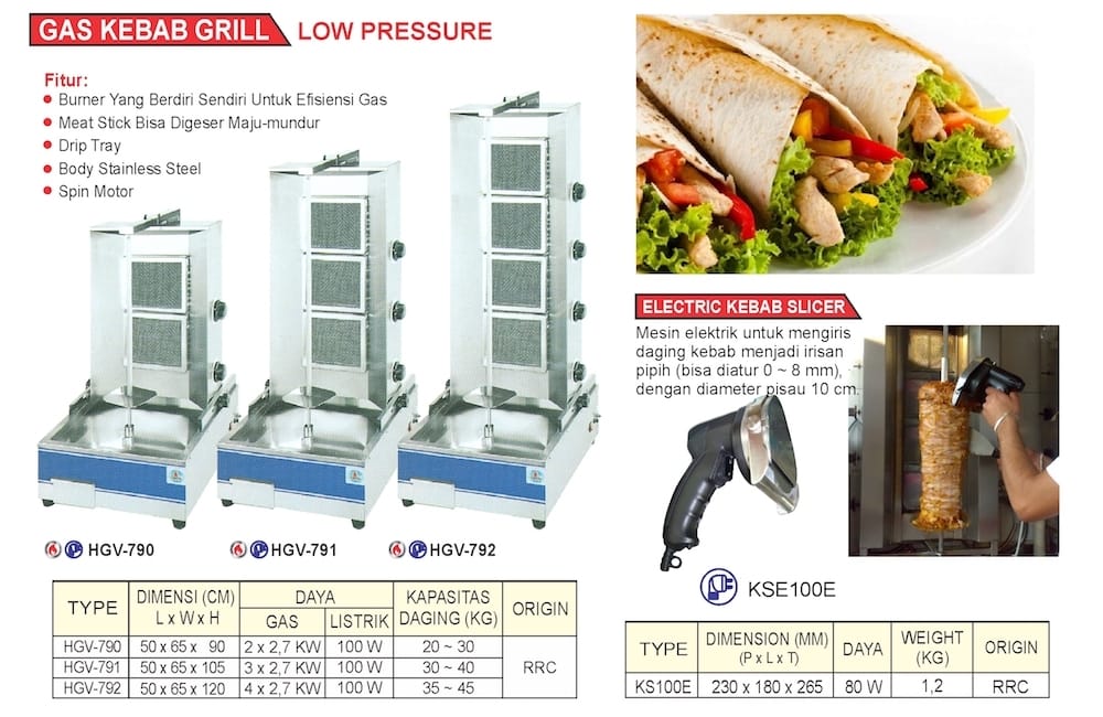 Mesin Burner Kebab | Alat Pemanggang Daging Kebab Turki
