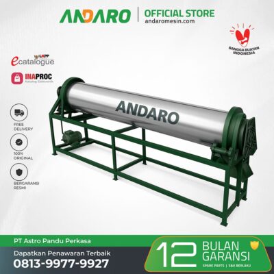 Mesin Pengering Pakan Ayam Rotary Dryer