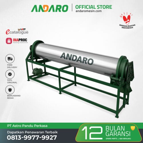 Mesin Pengering Pakan Ayam Rotary Dryer