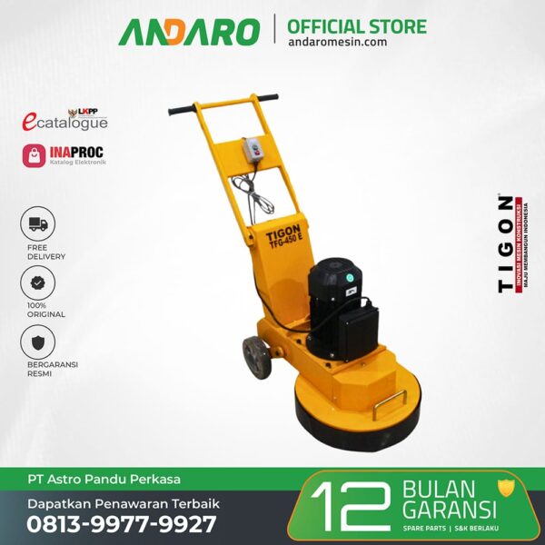 Floor Grinding Machine TFG-450E | Mesin Poles Lantai Aspal dan Beton