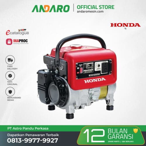 Genset Honda EG 1000 | Generator Engine Bensin 750 Watt