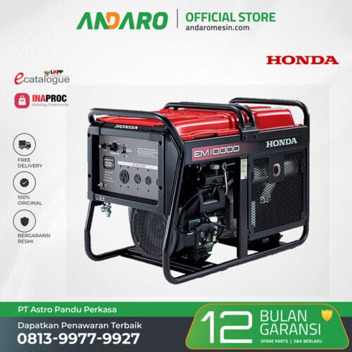 Genset Honda EM 10000 | Generator Engine Bensin 7200 Watt