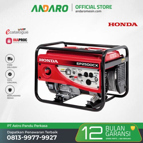 Genset Honda EP 2500 CX | Generator Engine Bensin 2000 Watt