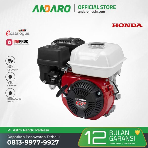 Honda GP-200 SD Jialing Mesin Penggerak Engine Bensin 6.5 HP
