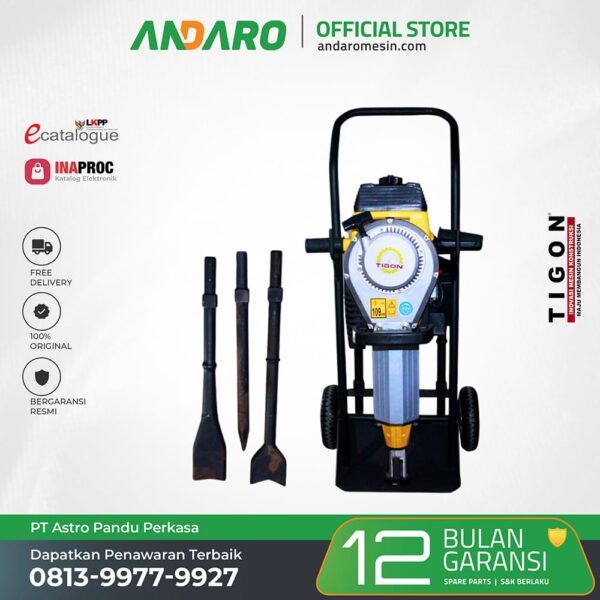 Jack Hammer TG-CPB55 | Mesin Pembobok Beton dan Penghancur Batu