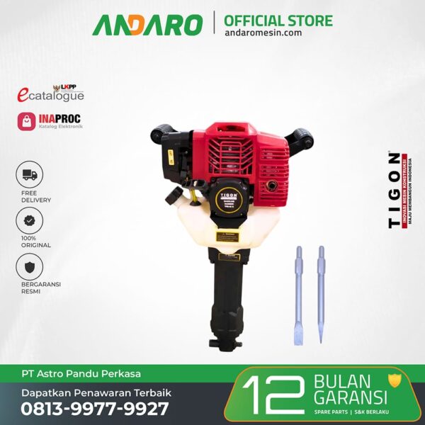 Jack Hammer TPB-52G | Mesin Pembobok Beton dan Penghancur Batu