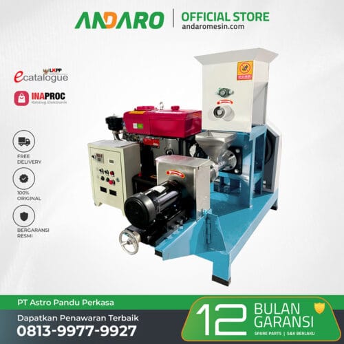Mesin Cetak Pelet Apung Extruder ANDARO