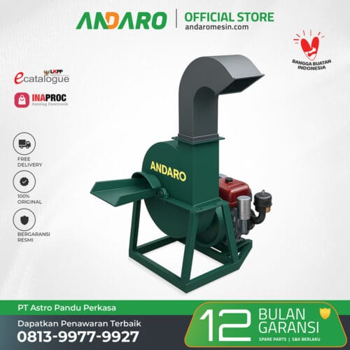 Mesin Chopper Pencacah Kompos Rumput Gajah Andaro