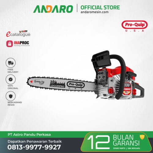 Mesin Gergaji Kayu PROQUIP QC6800X | Chainsaw 22 Inch