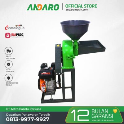 Mesin Giling Tepung Disc Mill MDM 9-21 Untuk Beras, Jagung & Biji-Bijian