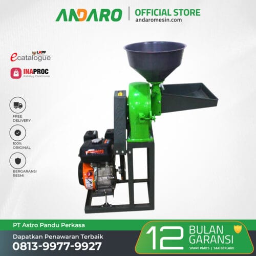 Mesin Giling Tepung Disc Mill MDM 9-21 Untuk Beras, Jagung & Biji-Bijian