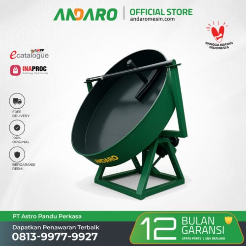 Mesin Granulator Pupuk Kompos ANDARO