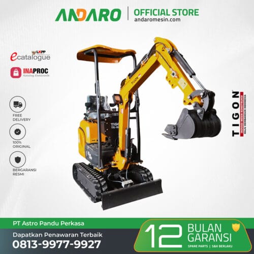 Mesin Mini Excavator TE-10 HD | Crawler Excavator 1 Ton