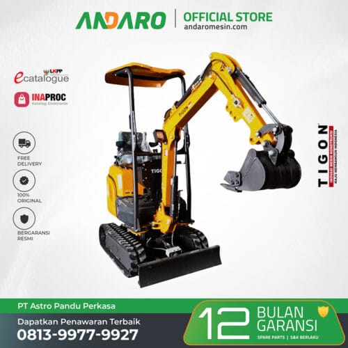 Mesin Mini Excavator TE-15 HD | Crawler Excavator 1.2 Ton