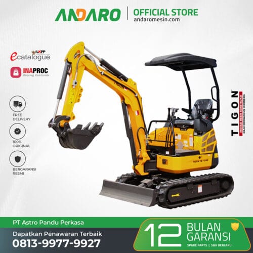 Mesin Mini Excavator TE-18 HD | Crawler Excavator 1.8 Ton