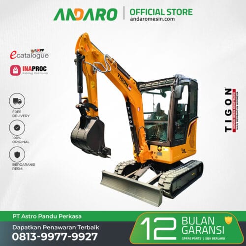 Mesin Mini Excavator TE-28 HDX | Crawler Excavator 2.7 Ton