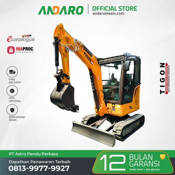 Mesin Mini Excavator TE-28 HDX | Crawler Excavator 2.7 Ton