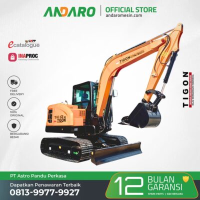 Mesin Mini Excavator TE-60 HDE | Crawler Excavator 6 Ton