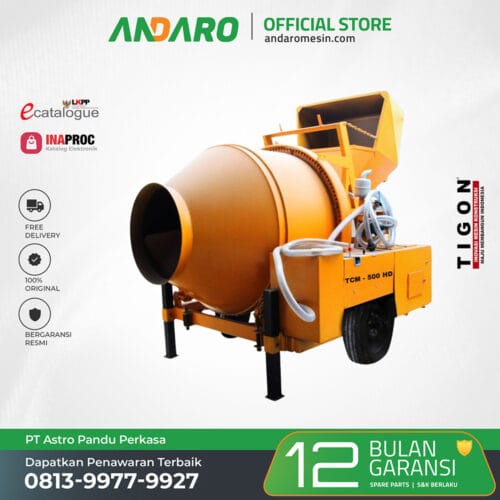 Mesin Molen Beton Hidrolik | Concrete Mixer Hydraulic TCM-500HD