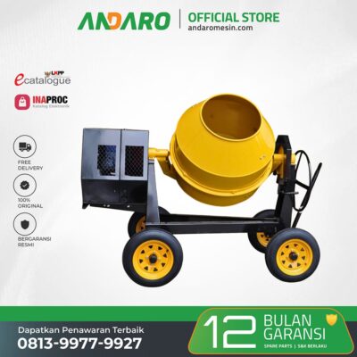 Mesin Molen Pengaduk Semen Beton ANDARO ACM-500L | 500 Liter