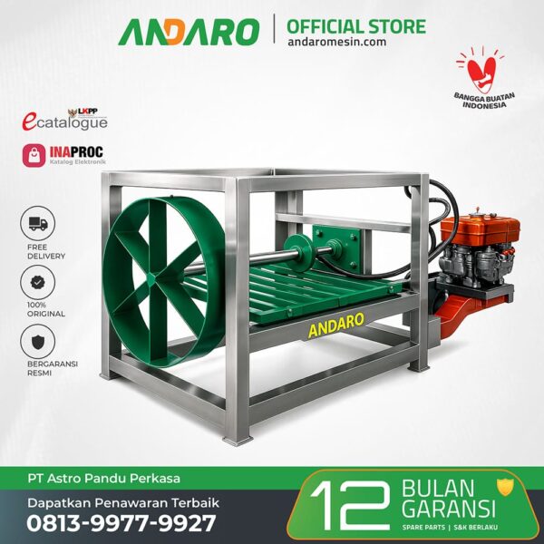 Mesin Pembelah Sagu ADR-MBS50T | 50 Ton:Jam