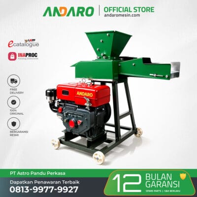 Mesin Pencacah Rumput dan Jerami Pakan Ternak Andaro