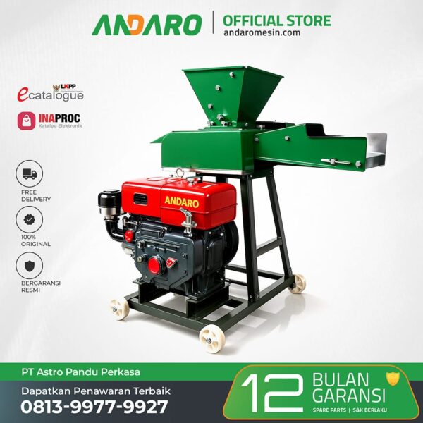 Mesin Pencacah Rumput dan Jerami Pakan Ternak Andaro