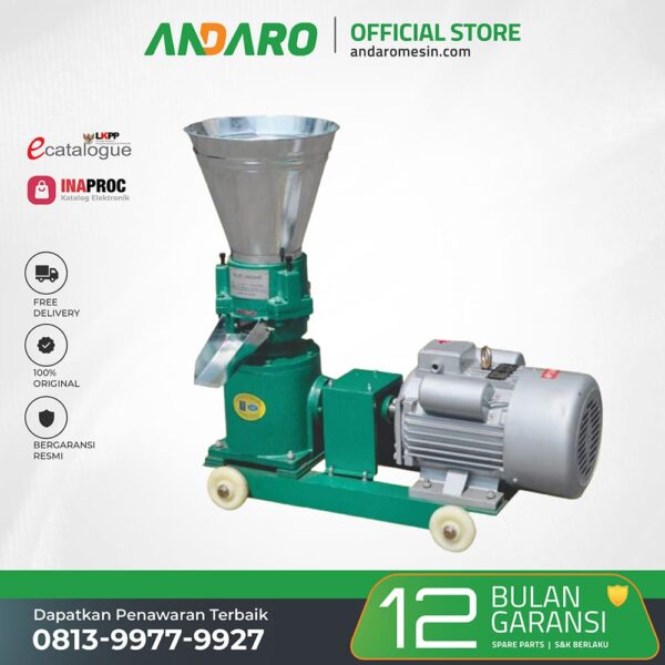 Mesin Pencetak Pelet Pakan Ikan dan Ternak AGM-80ER 80 Kg/Jam Electric