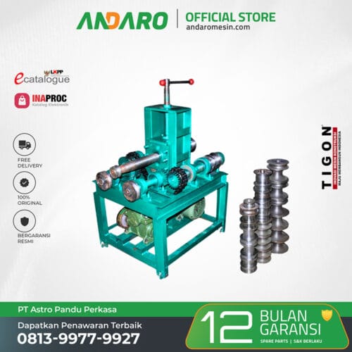 Mesin Penekuk Pembengkok Pipa TRR-76E | Steel Bar Pipe Bending