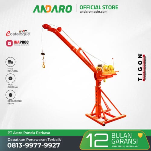 Mesin Pengangkat dan Derek Mini Crane TLM-320E | Lift Machine