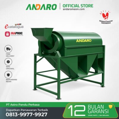 Mesin Pengayak Kompos Tertutup Andaro Hijau