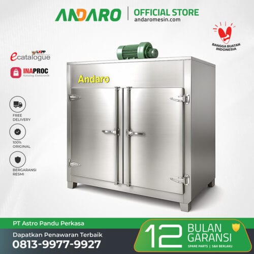 Mesin Pengering Kapasitas Besar Sistem Rell 2 Pintu