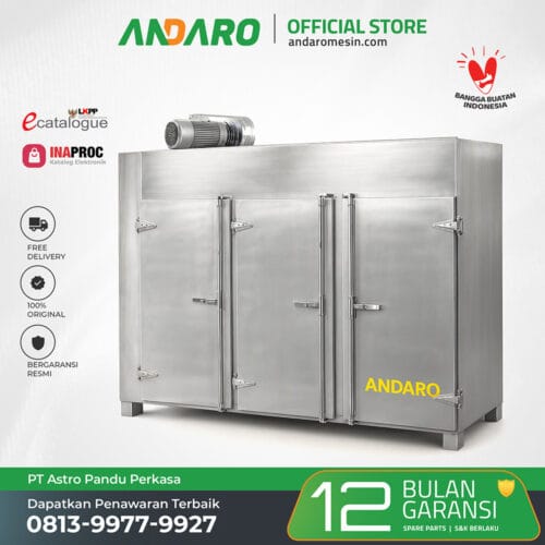 Mesin Pengering Kapasitas Besar Sistem Rell 3 Pintu