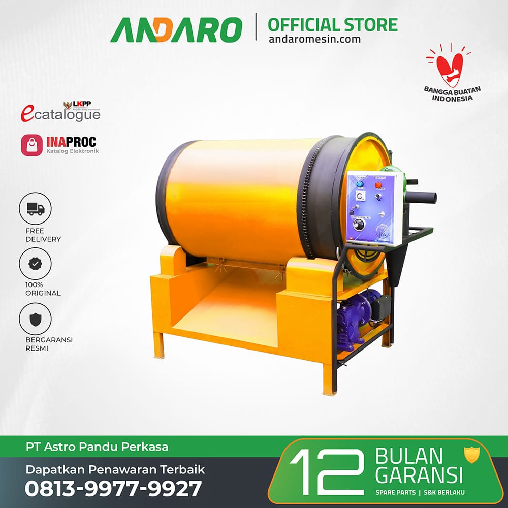 Mesin Pengering Padi Rotary Dryer ARD-500K | 500 Kg/Proses