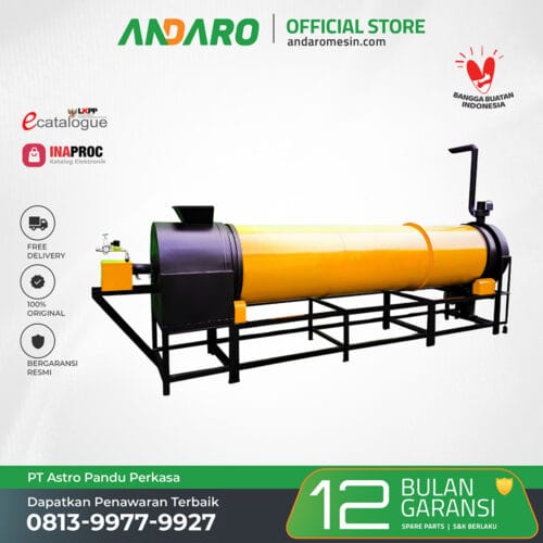 Mesin Pengering Rotary Dryer ARD-1500K | 1.5 Ton:Proses