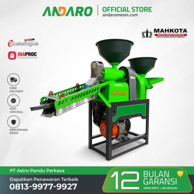 Mesin Penggiling Padi & Komninasi Penepung Beras MAHKOTA KD-580 WG