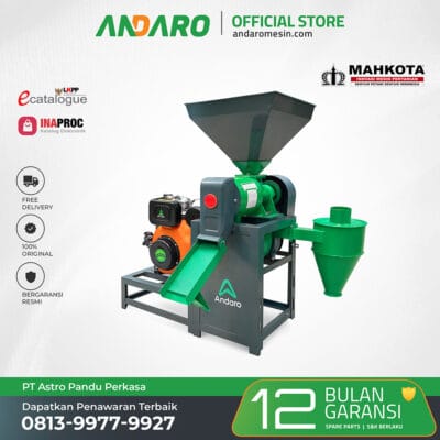 Mesin Penggiling Padi & Penepung MAHKOTA 600 kg:jam KD-600 B