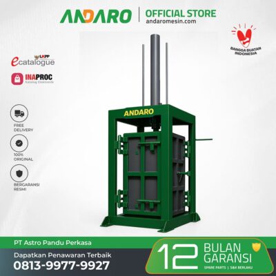Mesin Press Pemadat Kardus Plastik Kaleng Hidrolik Andaro