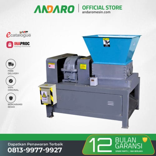 Mesin Shaft Shredder 300 Kg:Jam ANDARO ASF-300