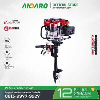 Mesin Tempel Perahu Outboard MOB-880G | 4 Tak 7.5HP
