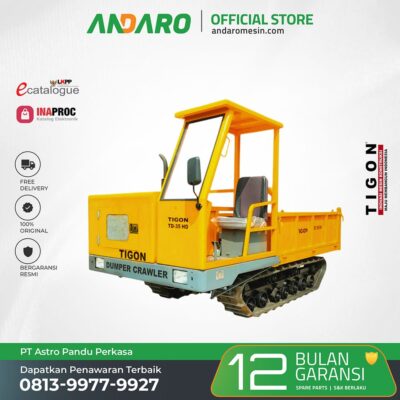 Mini Dumper Crawler TD-35 HD | Mesin Angkut Hidrolik 3.5 Ton