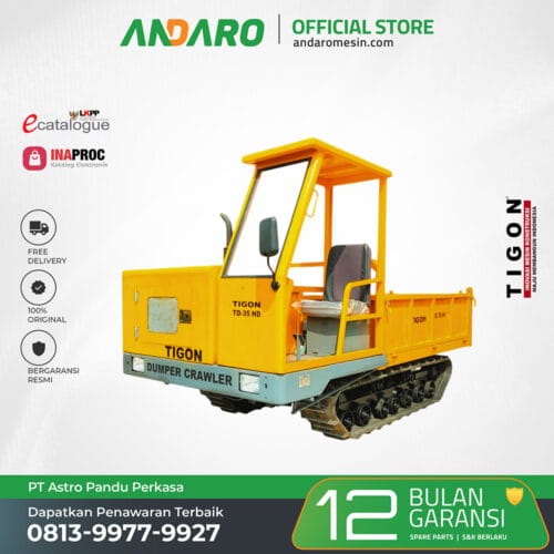 Mini Dumper Crawler TD-35 HD | Mesin Angkut Hidrolik 3.5 Ton
