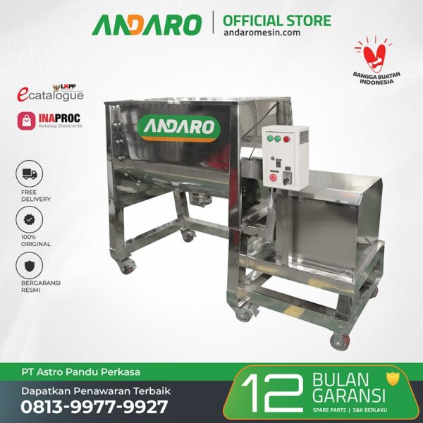 Ribbon Mixer Pengaduk Tepung Powder 200 Kg:Proses