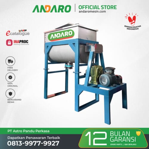 Ribbon Mixer Pengaduk Tepung Powder 500 Kg:Proses