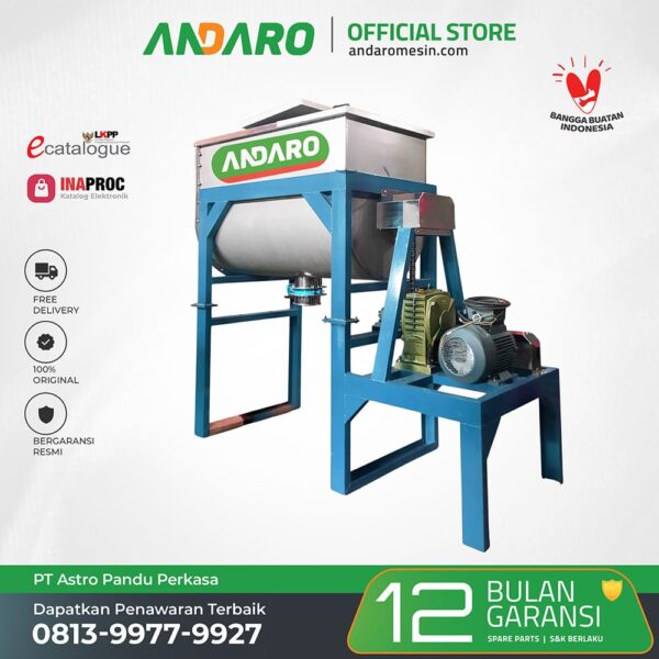 Ribbon Mixer Pengaduk Tepung Powder 500 Kg:Proses