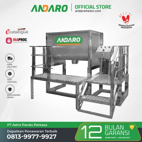 Ribbon Mixer Tepung Powder 200 Kg:Proses ARM-200ST