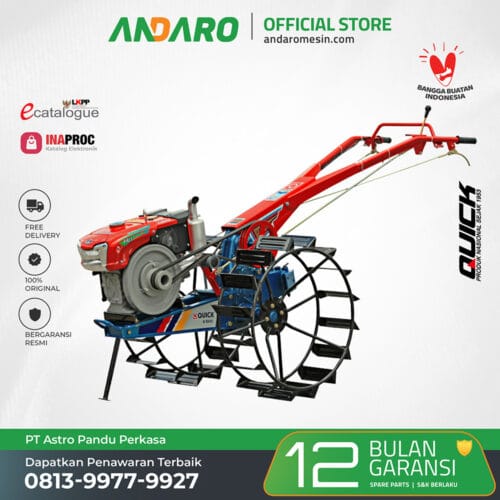 Traktor Sawah QUICK G 1000 | Mesin Kubota RD 85 DI-2S