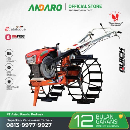 Traktor Sawah QUICK G 3000 ZEVA | Mesin Kubota RD 85 DI-2S
