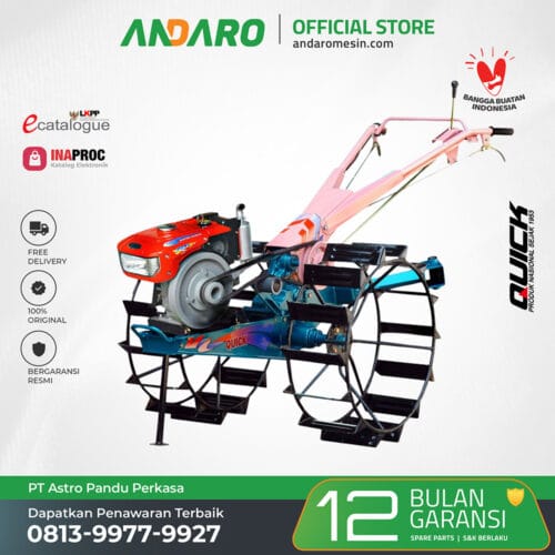 Traktor Sawah QUICK G 600 | Mesin Kubota RD 65 DI-2S