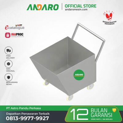 Troli Angkut Daging Gerobak Stainless
